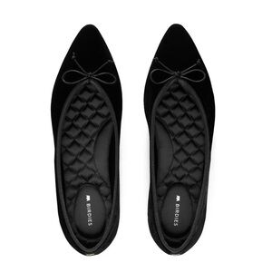 NWOT Birdies - The Goldfinch Ballet Flats in Black Velvet with Bow